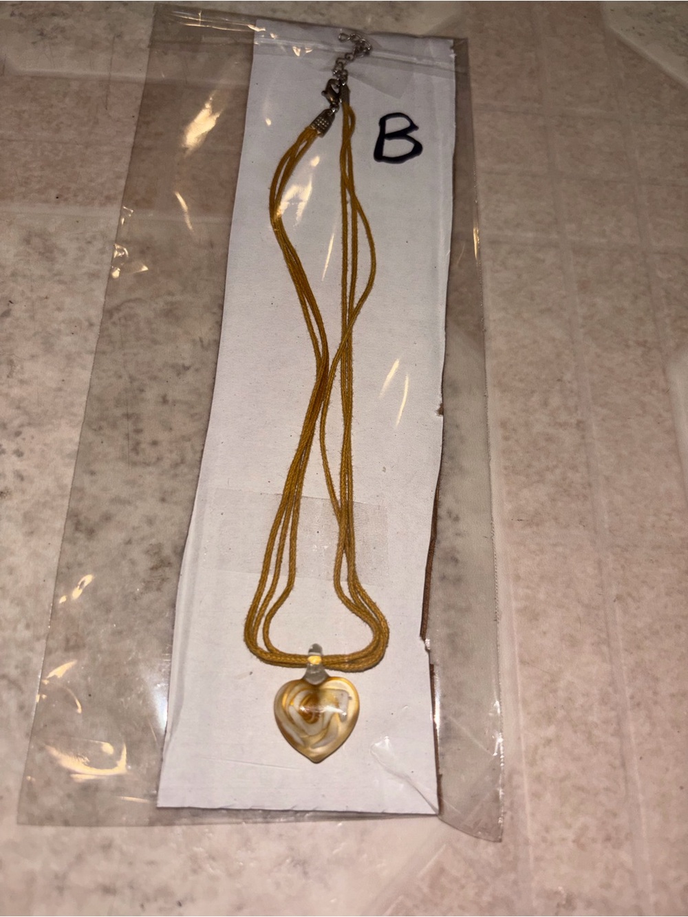 Gold-Tone Heart Pendant Layered Necklace -